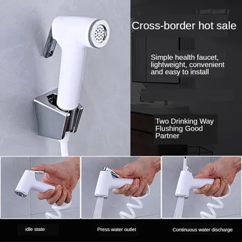 

Bathroom Fixture Bidet Set Health Faucet Spray Gun ABS Toilet Partner Hot Selling 304 Stainless Steel Flusher Spray Gun Set
