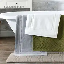 Хлопковый коврик для ванной комнаты 45x75 см белый зеленый серый хаки геометрический удобный абсорбирующий коврик для чистки ног банное полотенце