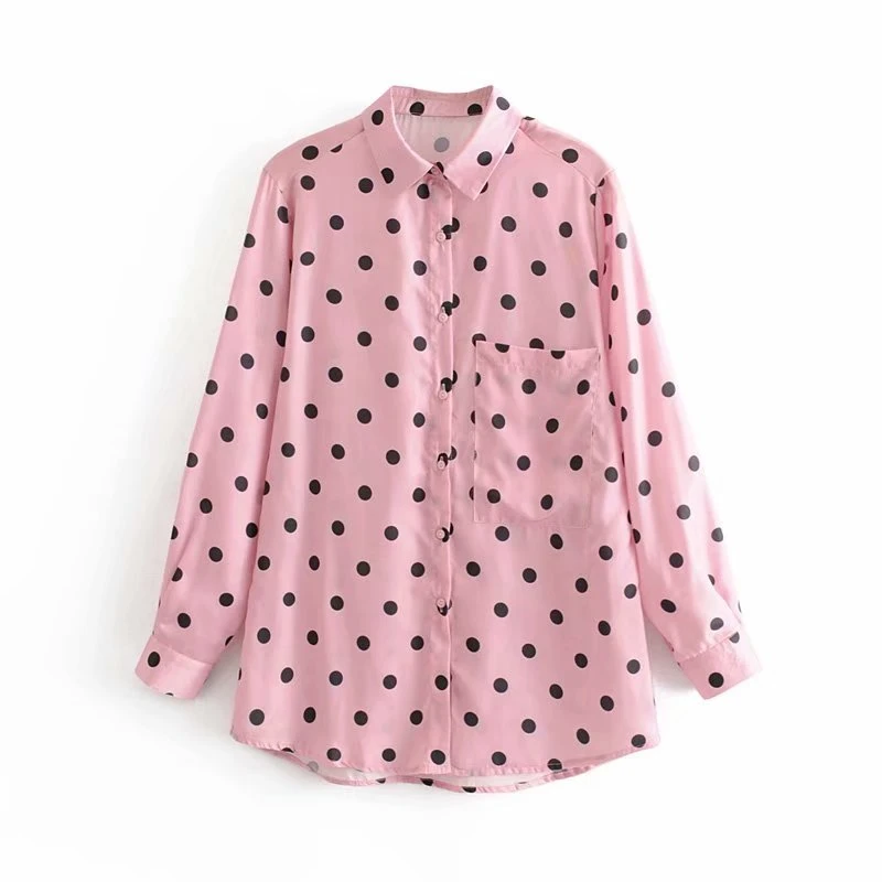 Blusa suelta Popular para mujer, otoño 2019, nueva moda, camisas estampadas de rosa, blusa moderna informal para Tops y camisas| - AliExpress