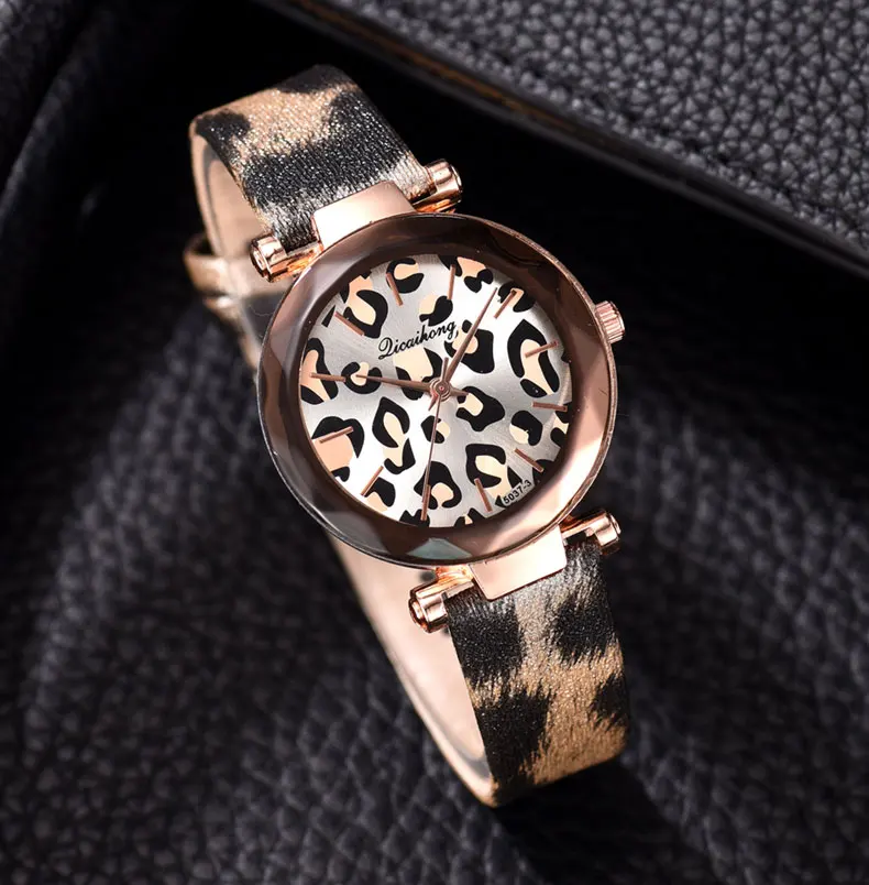 Романтические женские кварцевые часы роскошные сексуальные леопардовые часы с принтом для девочек огранка камня футболка по индивидуальному заказу распродажа Reloj Mujer подарок для влюбленных Новинка