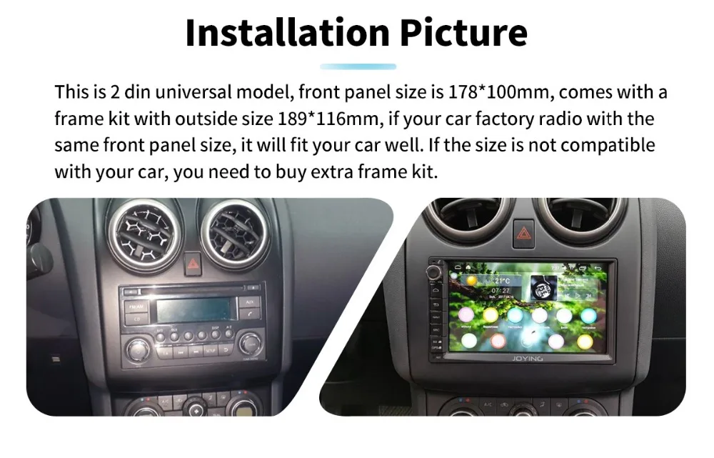 Perfect Joying 2 Din Universal Android 8.1 Car Radio GPS Multimedia Player stereo for Honda/ Nissan/Toyota head unit Support Mirror Link 6 Perfect Joying 2 Din Universal Android 8.1 Car Radio GPS Multimedia Player stereo for Honda/ Nissan/Toyota head unit Support Mirror Link 6