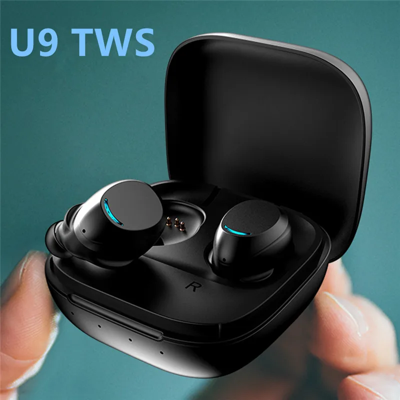 U9 TWS Wireless Bluetooth Earphone Stereo Handfree Sports Headset With Charging Box For most Smart Phone