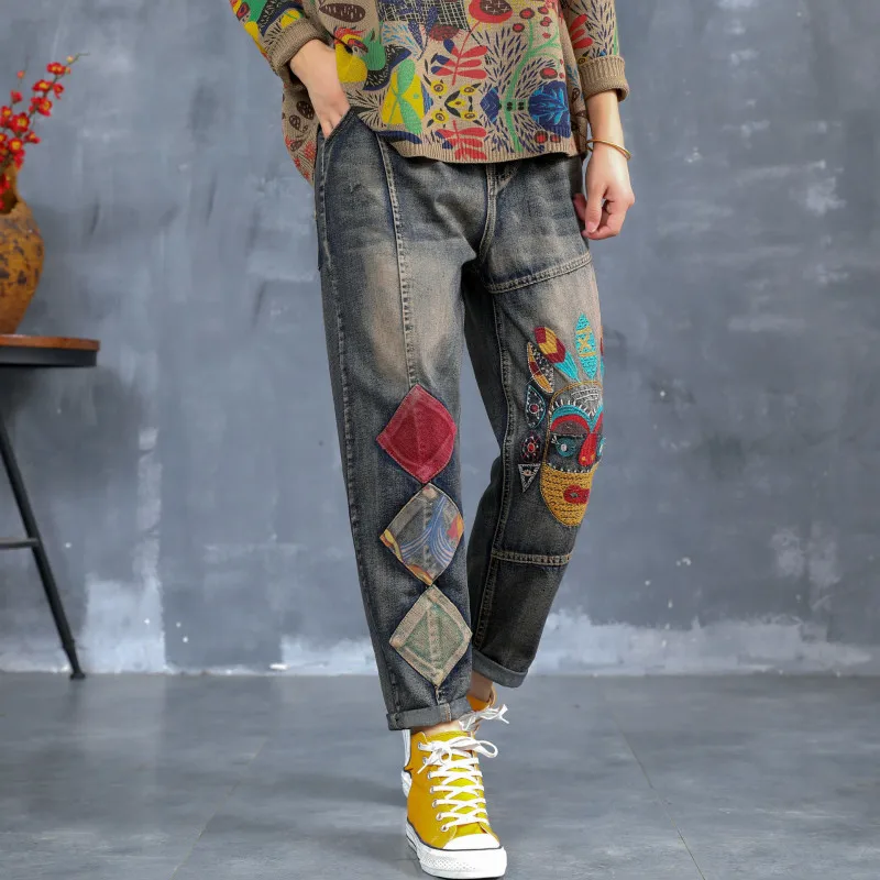 Осень 2019 модные женские джинсовые брюки Max LuLu в Корейском стиле винтажные джинсы