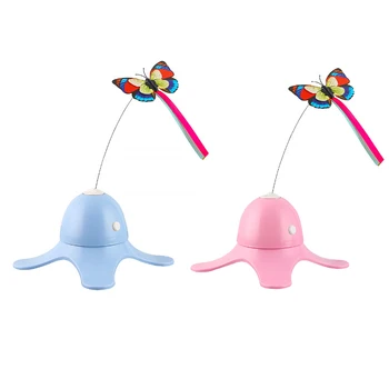 

Blue/Pink Electric Automatic Cat Toy Teaser Toy Can Rotate Automatically Cat Interactive Pet Entertainment Fun Rotatable