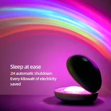 

Shell Rainbow Projection Light Shell Projector USB Rechargeable 1200mAh 2 Modes Colorful Atmosphere projetor Room Decor Light