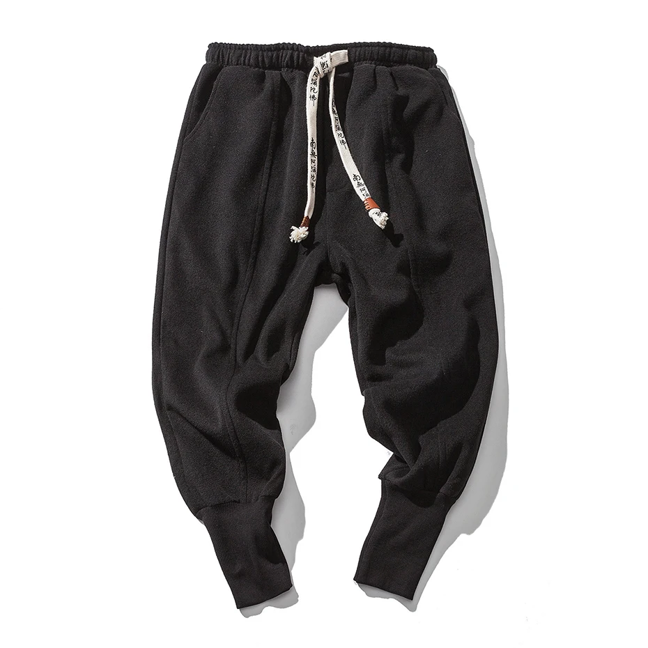 Harem Pants Joggers Hip Hop Sweatpants Streetwear Fashion Pencil Pants Fleece Thick Warm Autumn Winter Casual Cotton Trousers 5