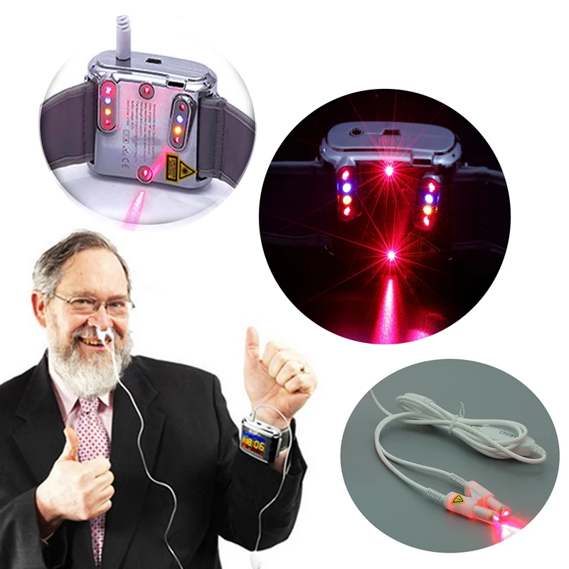 Красные синие и желтые лазерные часы для лечения диабета хронический ринит