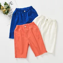 Тонкие штаны для девочек г. Новые стильные летние хлопковые шорты для больших мальчиков детские штаны модные бриджи для девочек