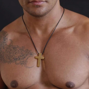 

ENGRAVABLE CLASSIC BLACK CROSS PENDANT WITH ROPE CHAIN NECKLACE STAINLESS STEEL MEN'S JEWELRY SIMPLE STYLE CRUCIFIX