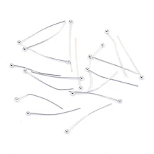 

500Pcs Ball Head Pins Copper Silver Plated Jewelry DIY Making Findings 0.5x25mm 24 Gauge