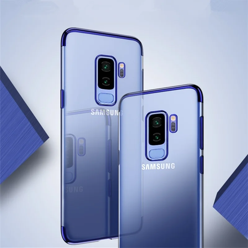 

Plating Thin Soft Clear TPU Case for Samsung Galaxy S9 S8 S10 Plus S10E Note 10+ 9 8 Note10 A10 A20 A30 A40 A50 A70 Phone Cover