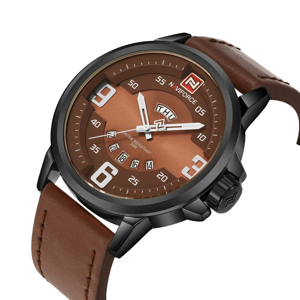 

Naviforce/Xiang 9086 New Style Brand MEN'S Watch Fashion Fluorescent Waterproof Double Calendar Watch Men's