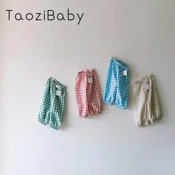 

Girls Pants 2019 Children Clothing Spring And Autumn New Children Pants Korean Version Of Lattice Casual Pants