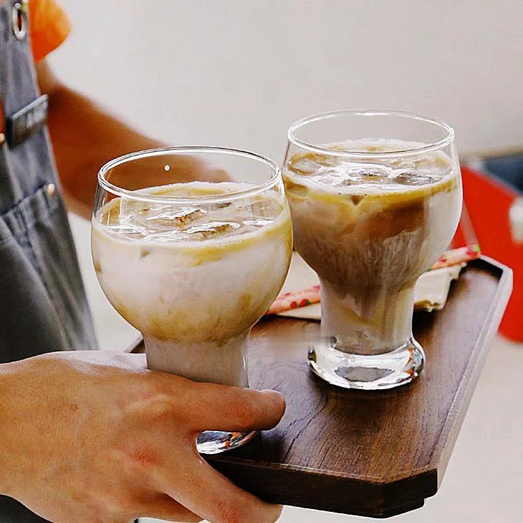 

Simple European style coffee glass milk coffee cup ice cream cup soda cup