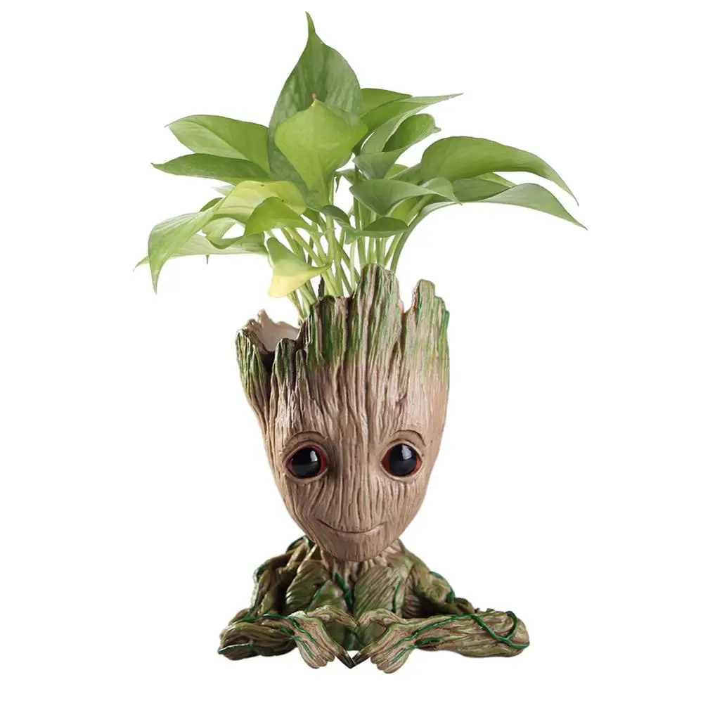 Hot Baby Groot цветочный горшок плантатор фигурки игрушка дерево человек милая модель