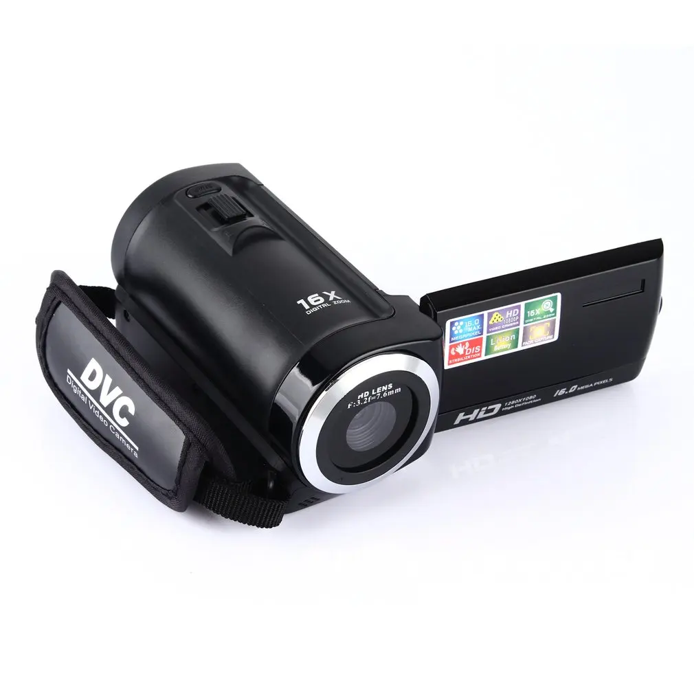 1080P Цифровая камера HDV видеокамера 16MP 16x зум COMS сенсор 270 градусов 2,7 дюймов TFT ЖК-экран