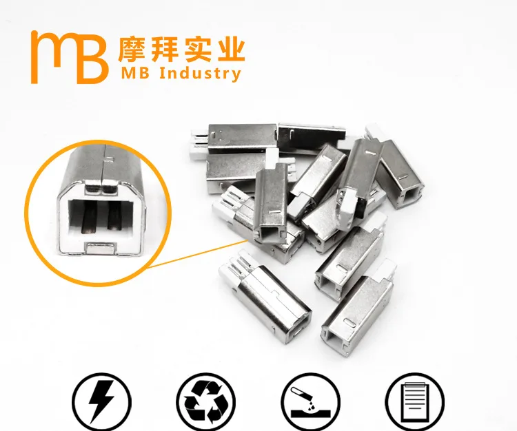 Напрямую от производителя USB 2.0BM B пайка разъем принтера шнур USB короткий корпус один разъем для детали