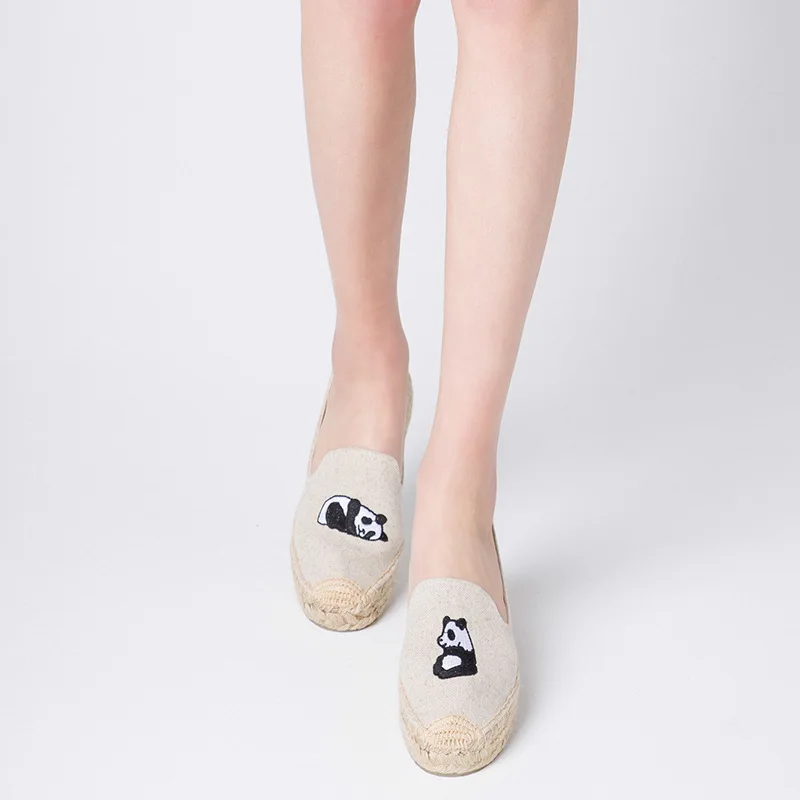 

Creative Low Top Thick Bottomed Canvas Shoes round-Toe Embroidery Slip-on WOMEN'S Shoes Lazy Fashion Breathable Casual Shoes Wom