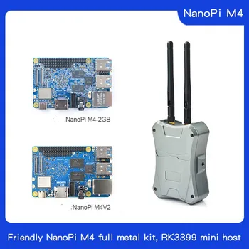 

NanoPi M4-2GB/M2V2 CNC Metal Case Combo Rockchip FriendlyELEC RK3399 SoC 2.4G & 5G dual-band WiFi+Bluetooth 4.1 Ubuntu Android