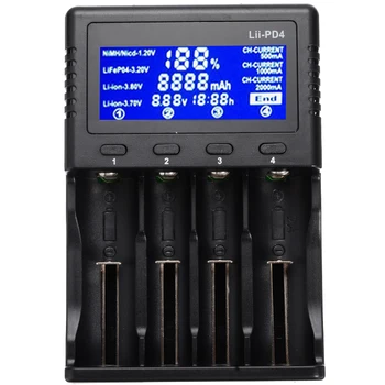 

1pc 4 Slot Battery Charger Rechargerable Batteries Chargers Smart LCD Battery Charger for Li-ion Ni-MH Ni-Cd Batteries