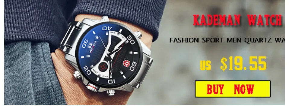 KADEMAN модные спортивные цифровые часы с двойным дисплеем Мужские кварцевые часы Лидирующий бренд водонепроницаемые военные наручные часы Relogio Masculino