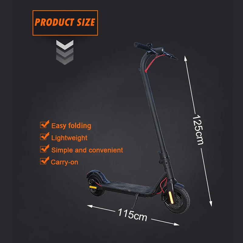 E Scooter Long Distance up to 35KM with 36V 10ah Battery 8.5 inch Longboard Foldable Electric Scooter Patinete Eletrico Adult