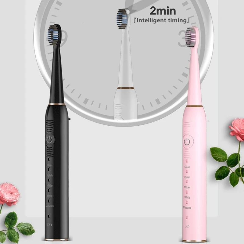 Электрическая зубная щетка PHYOPUS ультразвуковая с защитой от скольжения IPX7