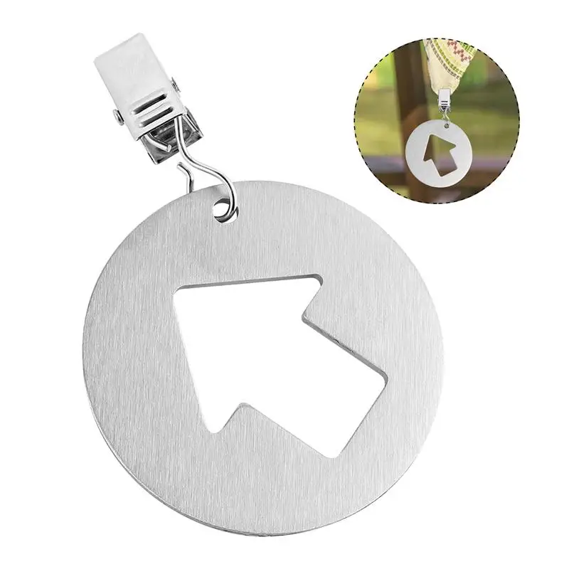 

4pcs Stainless Steel Table Cloth Pendant Creative Arrow Fish Shape Tablecloth Holder Windproof Table Skirt Clips For Home Picnic