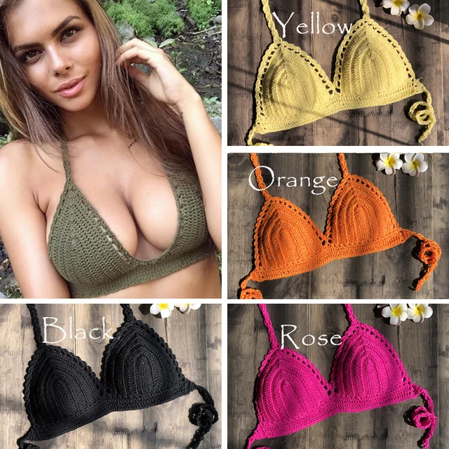Mujer Crochet Bikini Top 1