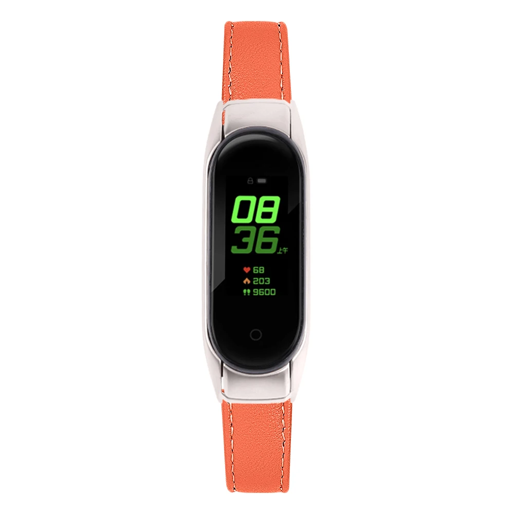 Joyozy кожаные Смарт часы ремешок для xiaomi mi band 4/3 Замена многоцветный часов Band