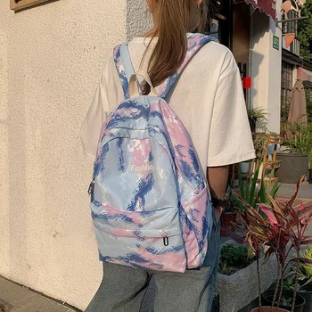 

Women Printing Backpacks Gradient Color School Bags For Teenage Girls School Shoulder Bags Waterproof Backpack школьная сумка