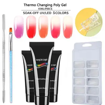 

1 Set Poly Gel Nail Kit Quick Building Gel Nail Polish For Nails Extensions Hard Gel Nail Kit Manicure