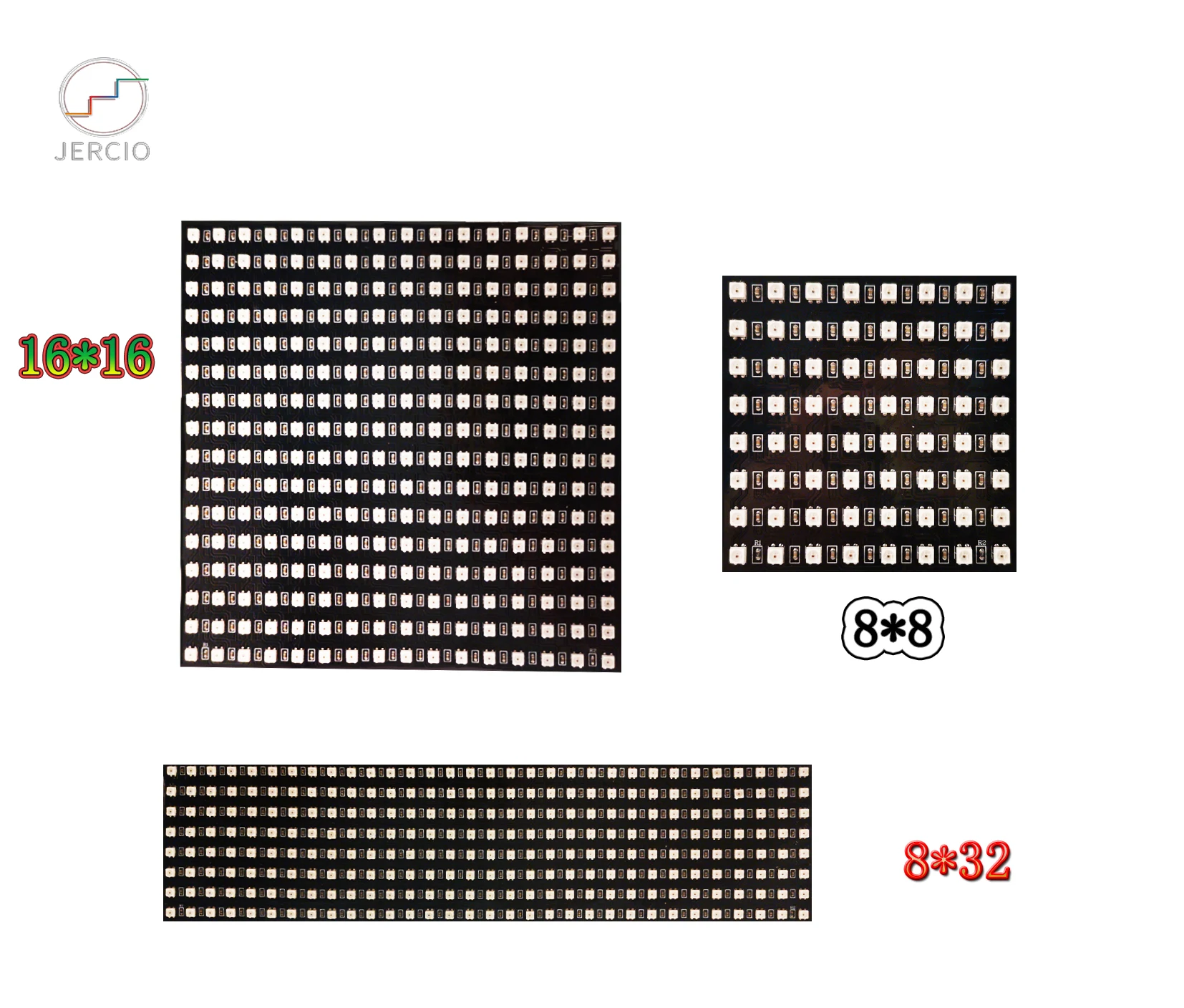 

JERCIO WS2812B pixel module Led Panel 8x8 / 8x32 /16x16/ pixel matrix3535 chip SK6812 IC individually addressable DIY DC5V