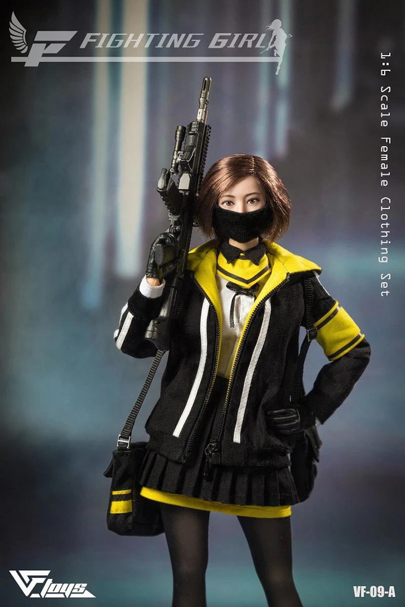 Коллекционные игрушки VF VF09 1/6 солдат Fighting Firl черный набор одежды Женская фигурка игрушки для тела 12 дюймов