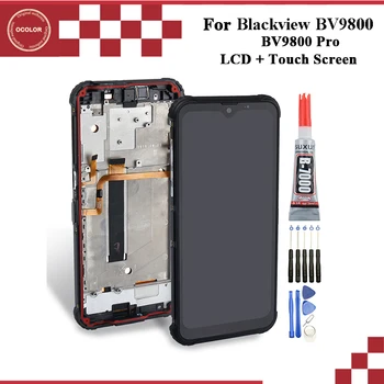 

ocolor For Blackview BV9800 LCD Display And Touch Screen Digitizer Assembly For Blackview BV9800 Pro LCD Screen With Frame+Tools