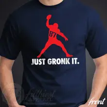GRONK Спайк футболка Gronkowski Новая Англия, футбол веер Вязаные изделия с патриотической символикой Забавный