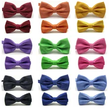 Для мужчин пышное платье в белый горошек, регулируемый галстук-бабочка, детская мальчик с готовым узелком Галстуки Галстук-бабочка, комплект