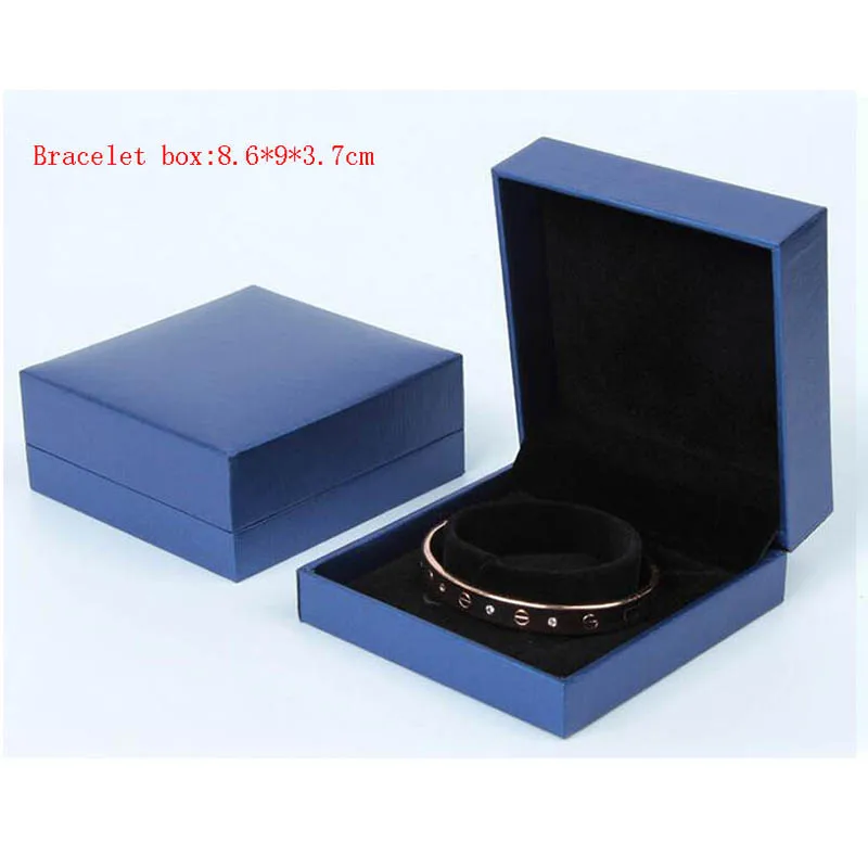 40 шт./лот коробка для ювелирных изделий синее кольцо подвеска браслет ожерелье