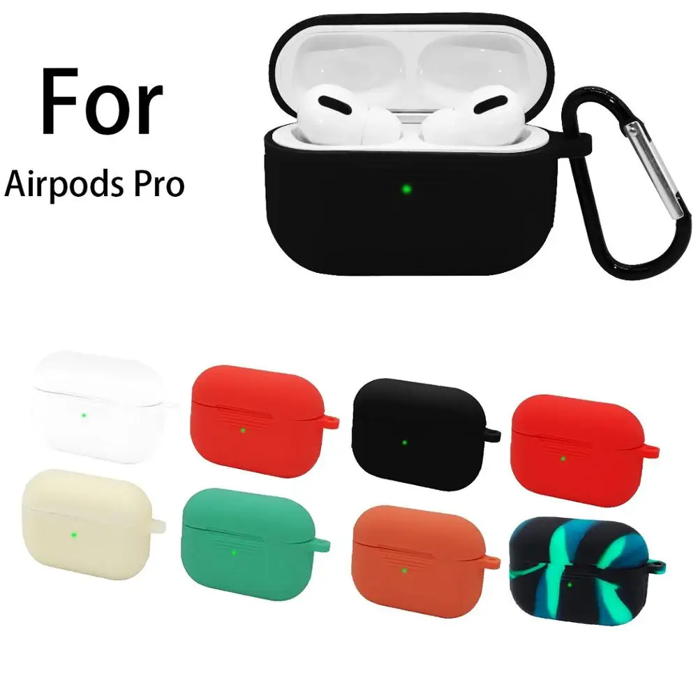 

Liquid Silicone Case For AirPods Pro 2019 3rd Shockproof Wireless Earphones Cover Camouflage Black Red Orange White Green Golden