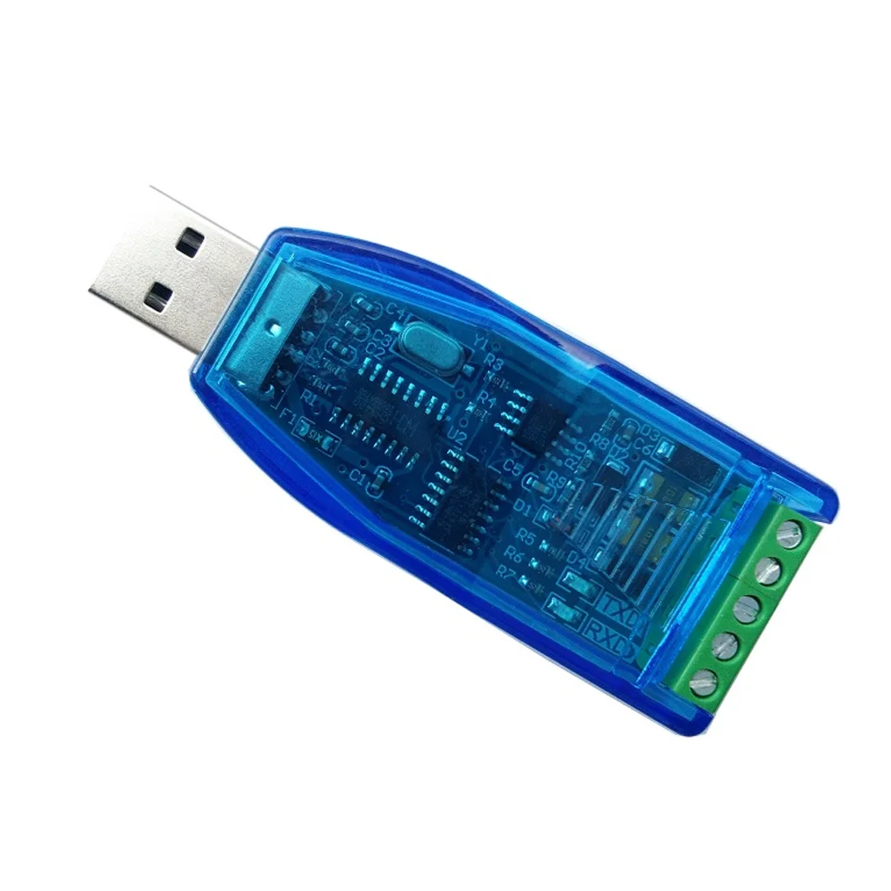 Промышленный USB к RS485 конвертер обновление защиты RS-485 адаптер пластик, металлические конвертеры синий