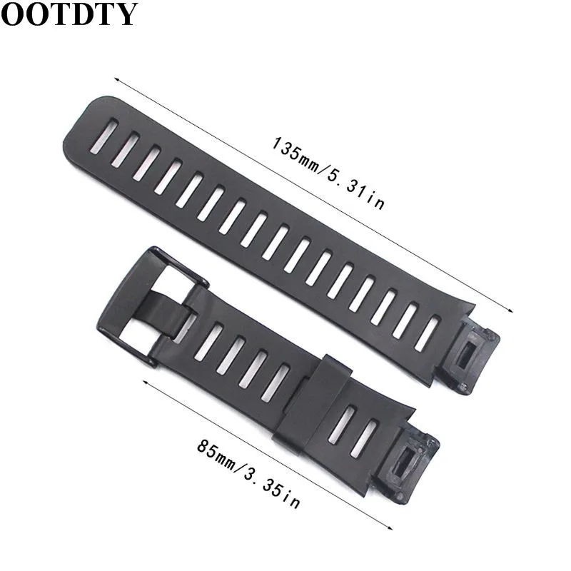 OOTDTY, 1 комплект, мягкий резиновый ремешок для часов, металлическая пряжка, ремешок для Suunto X-Lander, набор аксессуаров для умных часов