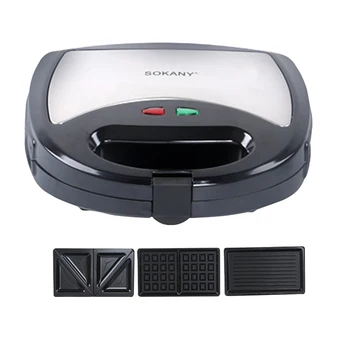 

Multifunction Electric Eggs Sandwich Maker Mini Bread Grill waffle crepe Toaster Pancake baking Breakfast Machine EU plug