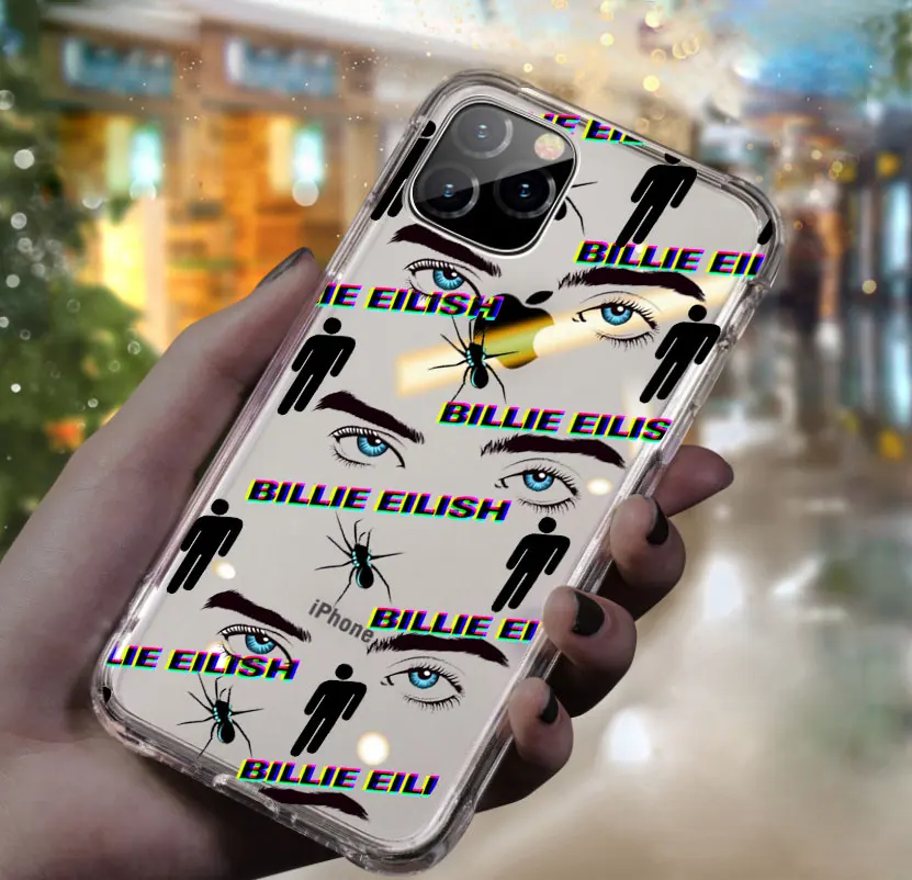 Billie Eilish наклейки dont smile at me мультфильм чехол для телефона для iPhone 11 pro max 7 5S SE 6 6s 8 7 Plus X XR XS MAX Мягкий ТПУ чехол - Цвет: TPU  A1056