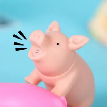 

1/5pcs cute Silicone Squeaky Piggy Figurines Miniatures Squeeze Anti Stress Prank Toy for Kids Home Decoration Accessories