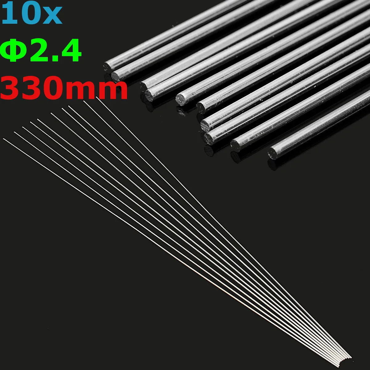 10 шт./компл. 2,4x330mm низкая Температура алюминиевые сварочные электроды сварочные палочки пайка поставки легко расплава стальные палочки