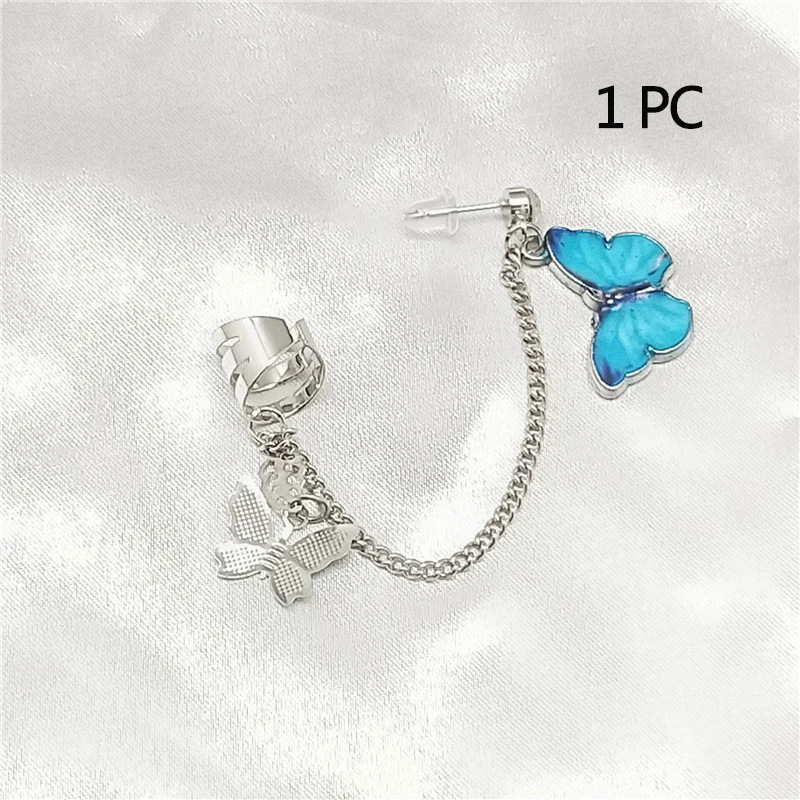 Aneneiceera Boho Cristallo Farfalla Orecchio Giacca Orecchini Oro Cz Farfalla Orecchini Doppia Farfalla Avvolgere Orecchini A Doppia Faccia Gioielli Per Le Donne E Le Ragazze