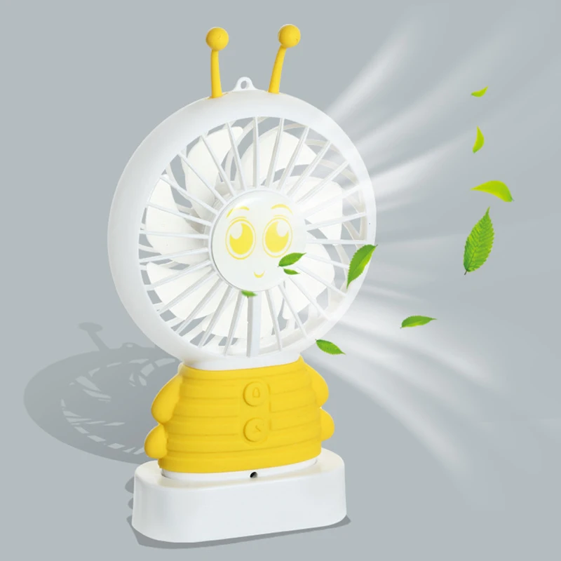 

AI Intelligent Voice Fan USB Mini Handheld Portable Fan Night Light Voice Control Fan PI669