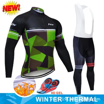 

Northwave Warm 2020 Thermal Winter Polar Cycling Clothing NW Men Jersey Suit Outdoor Activities MTB Bicycle Clothing Bib Pants