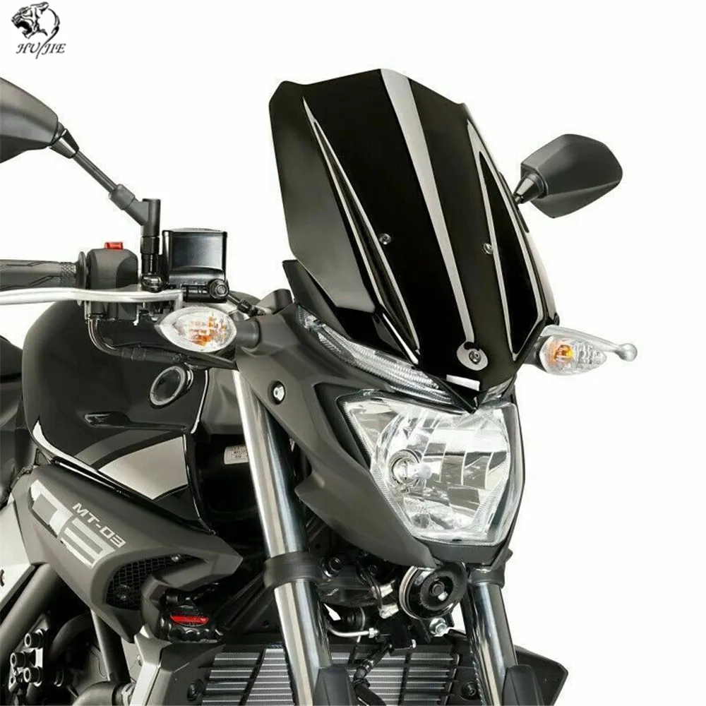 Для YAMAHA MT 03 MT03 аксессуары ABS лобовое стекло ветровое стекло с монтажным кронштейном для YAMAHA MT-03 дым
