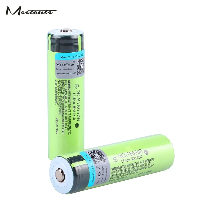 Meetcute NCR18650B 3 7 v 3400mah аккумуляторная батарея B 18650 литиевая для фонарика/фары/фар (без